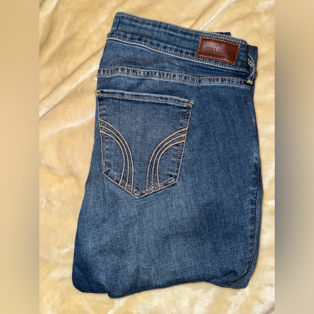 Hollister Women's Dark Blue Boot Cut Jeans